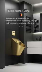 Urinario con Sensor de Acero Inoxidable, Diseño Moderno, Ahorro de Agua y Resistente al Vandalismo, Montado en la Pared para Hospitales, Hoteles y Cárceles - Product Image 2