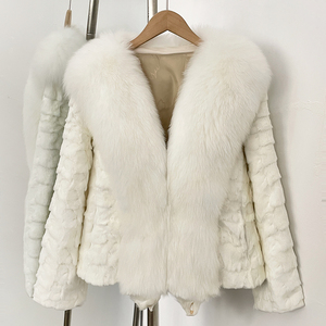 OFTBUY Cappotto Corto in Vera Pelliccia di Visone, Caldo e Spesso, Nuovo <span class=keywords><strong>Abbigliamento</strong></span> Invernale Femminile, Giacca in Vera Pelliccia di Volpe Soffice per Donna - Product Image 3