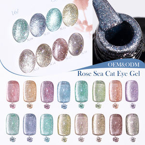 Private Label 15ml Rose mare Cat Eye Gel campione gratuito Gel smalto per unghie magnetico - Product Image 3
