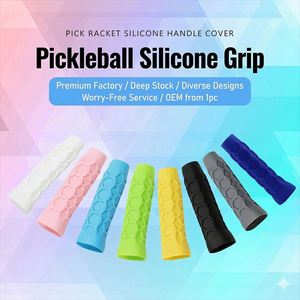 Raquettes de pickleball sportives approuvées avec grip en silicone, housse personnalisée avec logo, motif nid d'abeille octogonal, protection tendance et absorption des chocs - Product Image 2