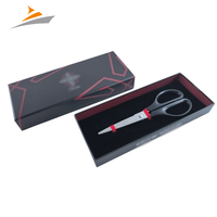 Boîte cadeau rigide personnalisée OEM avec logo, couvercle et base noirs, emballage en carton avec insert en mousse noire pour outils de vente au détail