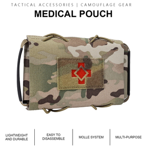 Pochette médicale tactique détachable en nylon 500D, camouflage original, trousse de premiers secours, pochette médicale tactique Molle pour ceinture tactique - Product Image 2