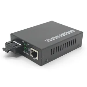 1 זוג יחיד סיבי SM 10/100/1000Mbps Gigabit אופטי ממיר RJ45 Ethernet סיבים אופטי מדיה ממיר