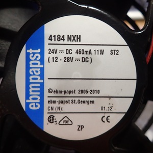 พัดลม Ebmpapst รุ่น 4184NXH 24V DC กำลังไฟ 11W พัดลมระบายความร้อนอุตสาหกรรมพร้อมโครงอะลูมิเนียม ทนทานต่ออุณหภูมิสูง - Product Image 1