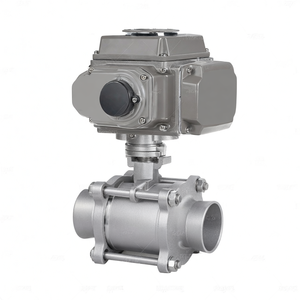 Vanne à bille électrique motorisée à commande urgente COVNA, en acier inoxydable 304, type à bride modulante, type 4-20mA - Product Image 1