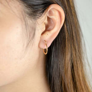 Pendientes de Aro Autonomy, Chapados en Oro de 18K, Acero Inoxidable, Círculo Geométrico, Joyería de Moda para Mujer - Product Image 4
