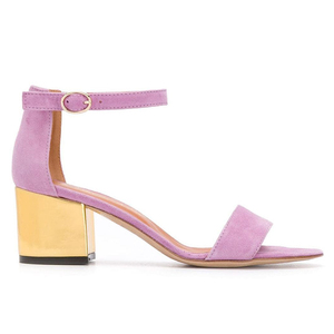 Elegante cinturino con fibbia di grandi dimensioni sandali da donna punta aperta tacco basso blocco <span class=keywords><strong>tacchi</strong></span> alti danza per donna - Product Image 2