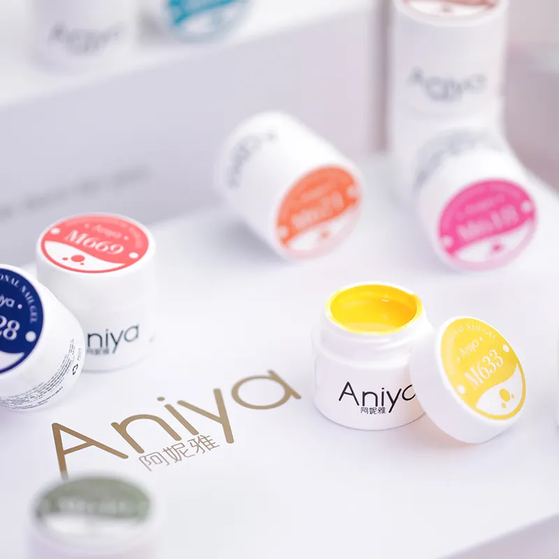 Aniya – Gel UV professionnel à haute Saturation, 86 couleurs, peinture artistique, Kit de pots de couleur pour ongles, vente en gros