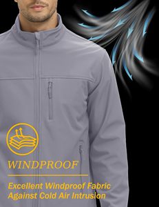 <span class=keywords><strong>Giacca</strong></span> a Vento Tattica da Escursionismo Bomber Antivento da <span class=keywords><strong>Uomo</strong></span> Impermeabile in <span class=keywords><strong>Softshell</strong></span> da Caccia con Logo - Product Image 3