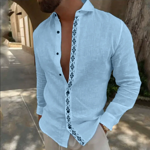 Personalizza una nuova camicia da <span class=keywords><strong>uomo</strong></span> a maniche lunghe alla moda stampata in 3D - Product Image 2