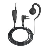 Écouteur pour talkie-walkie avec anneau en C, oreillette pivotante, micro PTT intégré et clip de revers pour radios bidirectionnelles Motorola CP200 GP2000 DEP450 EP450