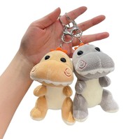 Porte-clés en peluche dinosaure mignon, jouet de dessin animé, breloque de sac, pour couple, cartable, animal en peluche Kawaii