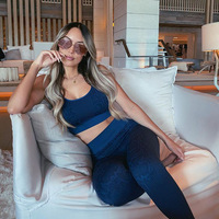 Survêtement taille haute de couleur unie pour femmes, vêtements de musculation, en Nylon imprimé léopard, vêtements de Yoga, nouvelle collection 2023