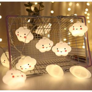 Creative nuages blancs sourire nuages étoile guirlande lumineuse chambre d'enfant tente décoration batterie nuages suspendus lumières - Product Image 6