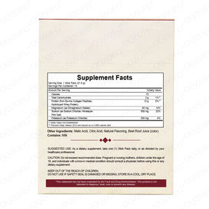 Bebida de Proteína Transparente con Sabor a Frambuesa, 14 Sobres, Marca Privada OEM, Mezcla de Colágeno y Electrolitos para Apoyo a la Vitalidad - Product Image 2
