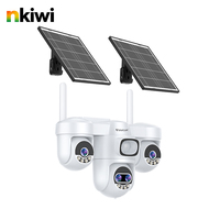 Caméra de sécurité PTZ NKIWI AG623ZS 1080P 9MP à quatre objectifs avec suivi IA, vision nocturne couleur, carte mémoire, pour extérieur