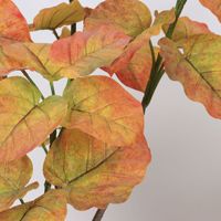 Plante artificielle en pot en plastique Ficus Rumphii pour la décoration de bureau, de jardin et de maison, faux arbres, plantes artificielles