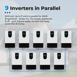 5KW song song ba pha đầu ra siêu yên tĩnh lai năng lượng mặt trời biến tần kép 220V 48V MPPT Wifi giám sát cho năng lượng mặt trời lưu trữ năng lượng - Product Image 2