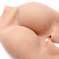 Fesses sexy en silicone artificiel modelant le corps Fesses en silicone Grosses hanches Pantalons pour femmes Pantalons à conception ouverte Fesses complètes Cosplay