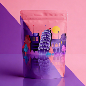 Custom Logo Low MOQ Digital Print Biodegradable mm Sachets Aluminum Foil Zip Lock Self Heat Seal Stand Food Smell Proof Pouch - Product Image 3