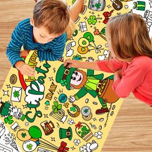 Mantel <span class=keywords><strong>de</strong></span> Papel para Colorear del Día <span class=keywords><strong>de</strong></span> <span class=keywords><strong>San</strong></span> <span class=keywords><strong>Patricio</strong></span> Pafu 2026, Mantel Desechable para Niños - Product Image 4