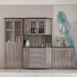 Customization Mdf Kitchen Cabinet <strong>Design</strong> Storage Cabinet with Glass High Mdf Kitchen Storage <strong>Closet</strong> with Hinges - Product Image 3