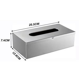 Boîte rectangulaire personnalisée en acier inoxydable, porte-papier, distributeur de serviettes de toilette, coffret de mouchoirs faciaux, porte-serviettes pour hôtel, maison, salle de bains - Product Image 6