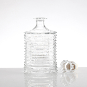 Bouteille en verre carrée française ronde transparente haute 700ml 500ml 250ml - Product Image 3