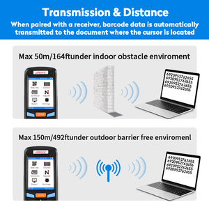 JR Máy quét cầm tay di động PDA thu thập dữ liệu 2.4G khoảng cách truyền dài để quản lý hàng tồn kho - Product Image 6