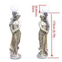 Lampe de Statue décorative de jardin en Bronze pour femme