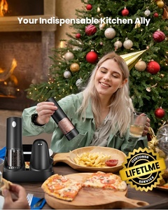 2026 New Rechargeable Stainless Steel <b>Pepper</b> Mill Automatic Electric Salt and <b>Pepper</b> Mill <b>Grinder</b> Set with Rechargeable Stand - Product Image 3