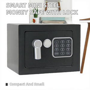 Mini Steel Metal Smart Digital Money Safe <b>Box</b> with Handle Key <b>Lock</b> - Product Image 2