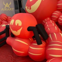 Ballon gonflable géant en forme de citrouille et d'araignée pour la décoration de toits de maisons, ballon géant en forme d'araignée pour parcs et pelouses, idéal pour Halloween