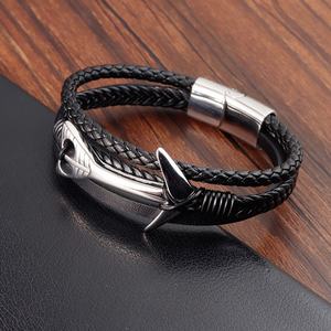 2024 New Design Wholesale Fashion <b>Charm</b> Men Luxury Leather Jewelry <b>Bracelet</b> - Product Image 4