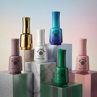 Bouteilles de vernis à ongles vides de 8,5 ml avec logo personnalisé, étiquette privée, gel UV, bouteilles en verre pour nail art