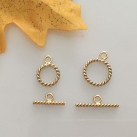 Non ternir GF 14K or rempli torsadé fermoirs à bascule pour collier Bracelet fabrication de bijoux résultats accessoires