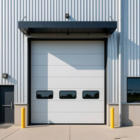 Porte sectionnelle industrielle antivol en alliage d'aluminium résistant aux chocs, 50 000 cycles, levage vertical automatique pour parking
