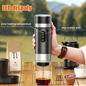 เครื่องชงกาแฟเอสเพรสโซแบบพกพาขนาด 80 มล. พร้อมจอ LED อัจฉริยะ ชาร์จไฟได้ ชงเร็ว เหมาะสำหรับการตั้งแคมป์และการเดินทาง - Product Image 4
