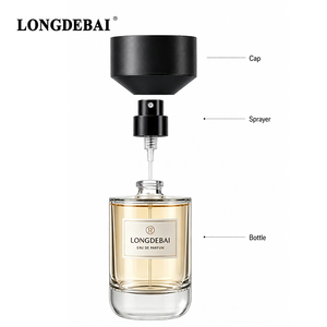 Nuevo Diseño 2026, Elegante Botella de Perfume Cilíndrica Transparente Vacía de 50ml 100ml, Botella de Perfume de Vidrio Transparente con Caja de Empaque - Product Image 3