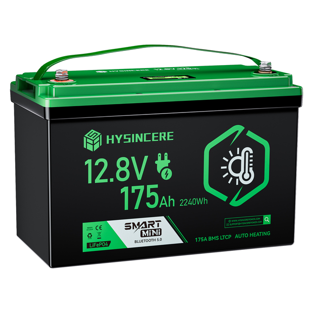 HYSINCERE 12.8V 24V 36.8V Heated LiFePO4 Deep Cycle Battery 6000 Cycles Long Range for Marine Camping Solar Electric Systems