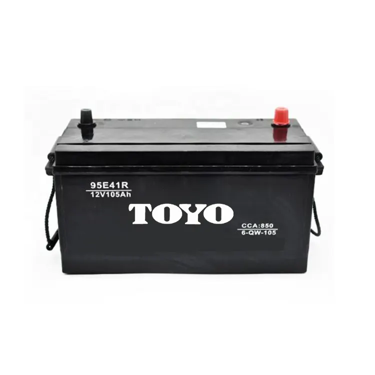 TOYO Acid12v 90ah 105ah Auto 95E41R Maintenance Baterai Starter Mobil Bebas Perawatan