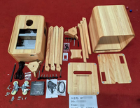 Cabina de Fotos Portátil Retro de Madera con Pantalla Táctil de Doble Cara, Espejo para Selfies con iPad y DSLR, para Alquiler en Bodas, Fiestas y Eventos