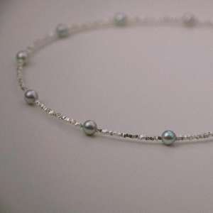 <span class=keywords><strong>Madama</strong></span> Accessoires en argent sterling 925 Collier Akoya 5-6mm avec colliers de perles élégantes en argent cassé - Product Image 2