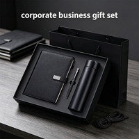 Ensemble cadeau d'entreprise en gros avec carnet en cuir PU et stylo métallique, bouteille d'eau pour équipes commerciales, OEM ODM, logo gravé au laser