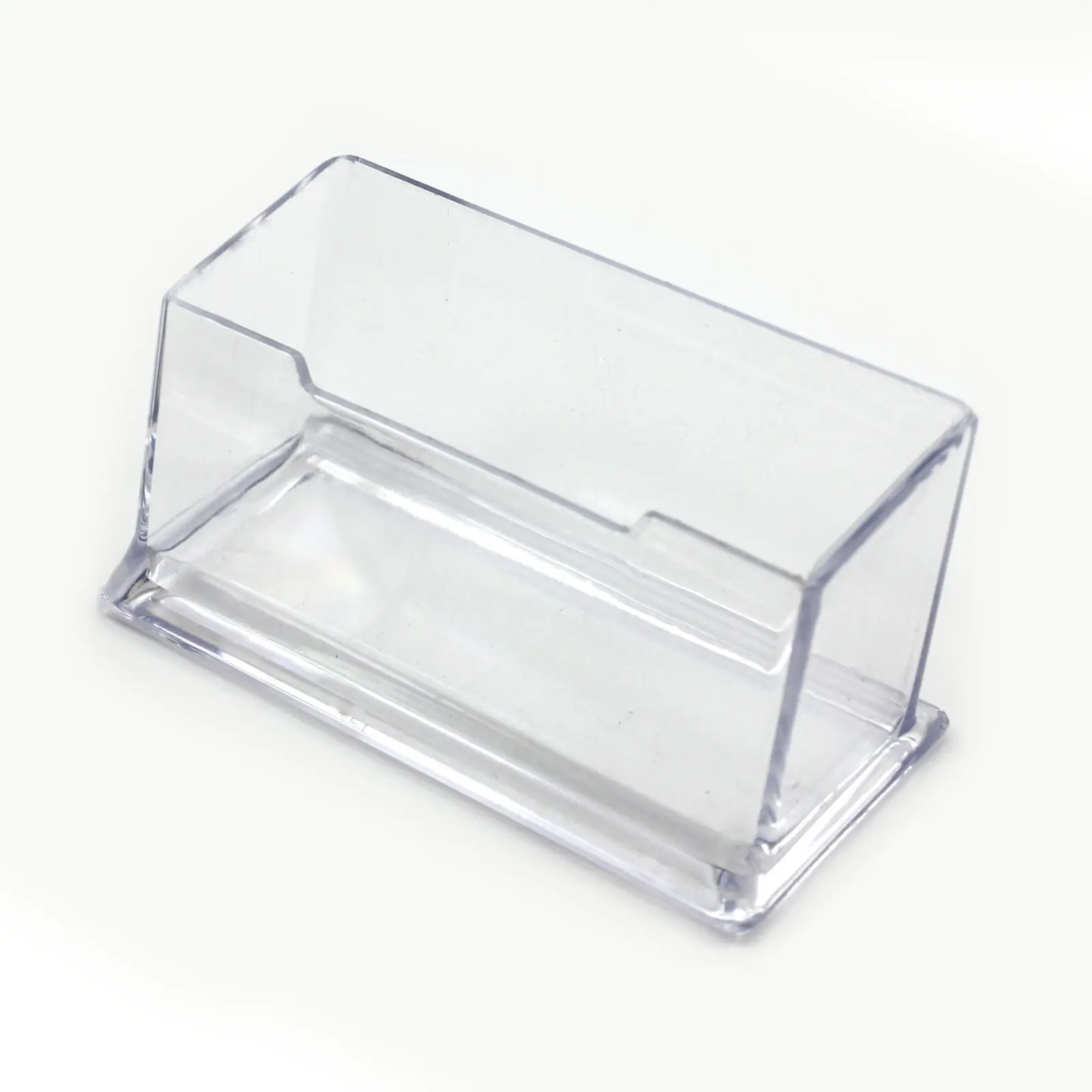 Étagère de bureau en plastique transparent, boîte de rangement, support en acrylique pour cartes de visite