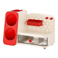 Porte-stylos incliné en plastique, boîte de rangement de style tiroir, organisateur de bureau moderne et minimaliste, support de papeterie de très grande capacité
