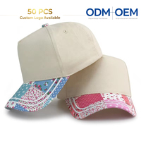 Gorra de Béisbol Promocional Personalizada al por Mayor, con Estampado Floral, para Deportes al Aire Libre, Protección Solar, de 5 Paneles, para Fabricantes