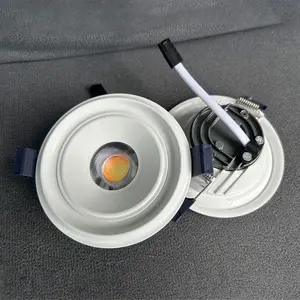 Commerciële Indoor 3 Kleuren Enkele Kleur Ronde Spot Down Licht Verzonken 5W Led Cob Downlight