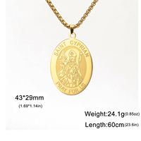 Collier Médaille Saint Cyprien Myshape – Prières et Conjurations Puissantes – Amulette Catholique de la Saint-Michel – Bijoux en Acier Inoxydable