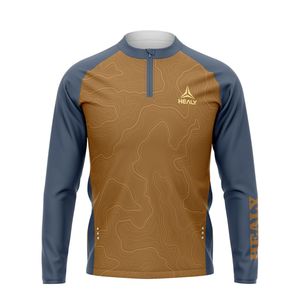 เสื้อแจ็กเก็ตตกปลาระบายอากาศได้ดีสำหรับผู้ชายเสื้อฟิตเนสแขนยาวแบบรูดซิปครึ่งพอดีกำหนดเอง2023 - Product Image 6